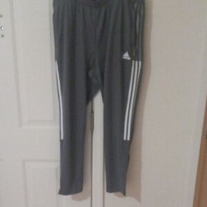 Adidas Charcoal Sweatpants with Tapered Fit and Elastic Waistband